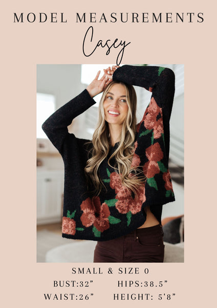 Lizzy Smock Top in Red and Pink Floral